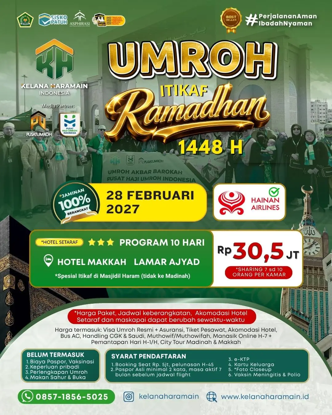 Umroh Itikaf Ramadhan 28 Februari 2027