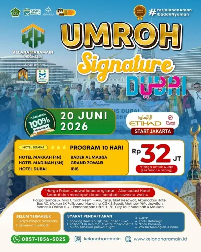 Umroh Signature plus Dubai 20 Juni 2026