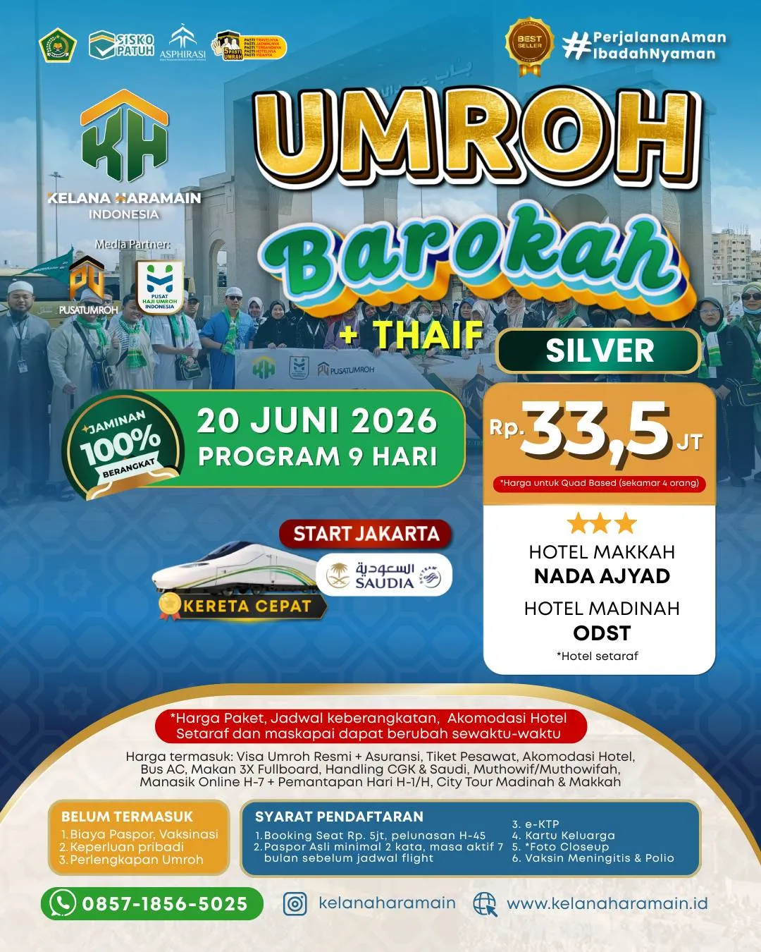 Umroh Silver 20 Juni 2026 via Saudi Airlines