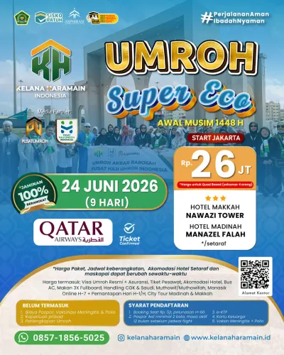 Umroh Super Promo 24 Juni 2026 via Qatar Airways