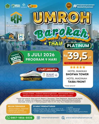Umroh Platinum 5 Juli 2026 via Saudi Airlines