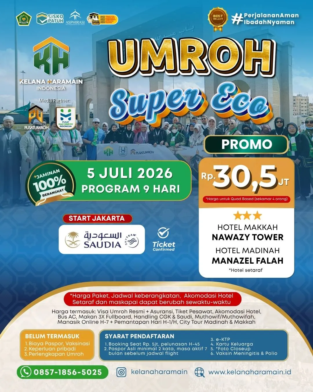 Umroh Super Promo 5 Juli 2026 via Saudi Airlines