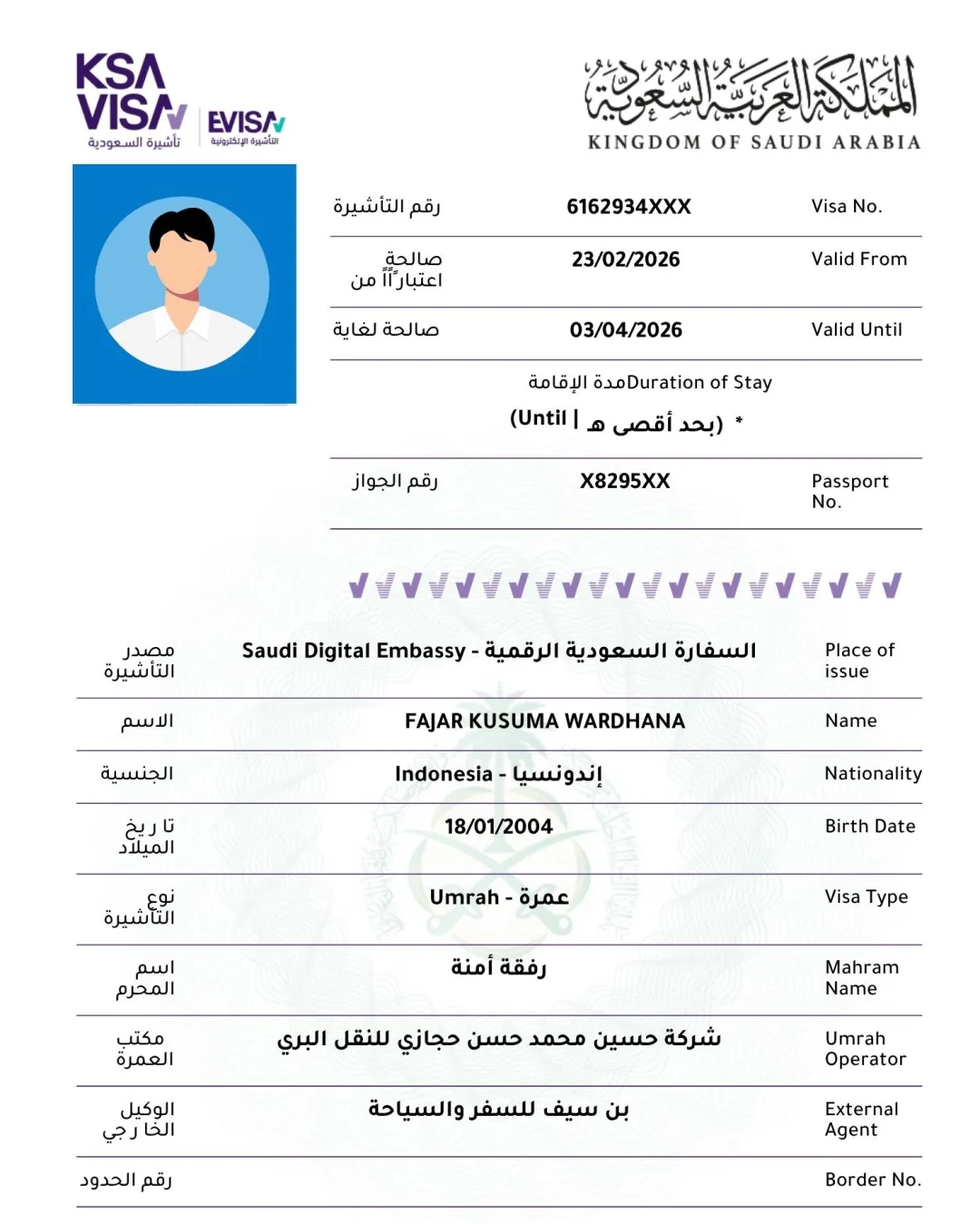 Visa Umroh Mandiri Musim 1448 H (2026-2027)